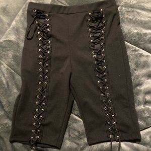 Lace up Biker Shorts